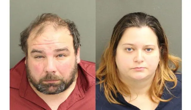 Timothy Lee Wilson II, izquierda, y Kristen Swann fueron arrestados por cargos de abuso infantil en Florida. Foto: Policía de Orlando