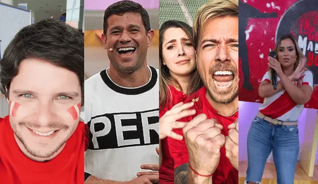Famosos peruanos se muestran más emocionados que nunca por el partido de Perú y Australia. Composición LR/ captura de Instagram