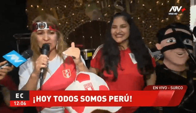 La familia de Lapadula lo apoyó en una divertida previa del Perú vs. Australia. Foto: ATV.