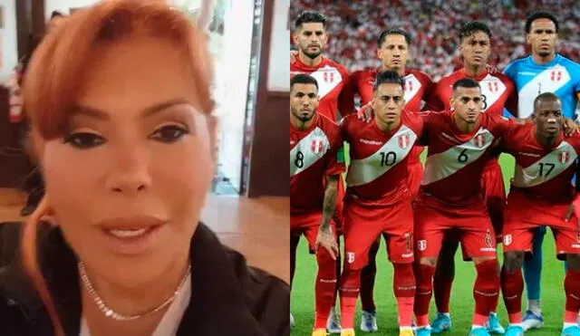 Magaly Medina alentó a la selección peruana junto a su esposo desde un restaurante limeño. Foto: composición Magaly Medina, Selección peruana/Instagram.