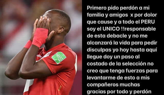 Luis Advíncula borra su mensaje tras anunciar renuncia a la selección peruana. Foto: composición LR/EFE/captura.