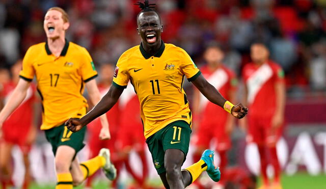 Awer Mabil juega por la selección australiana desde el 2018. Foto: EFE