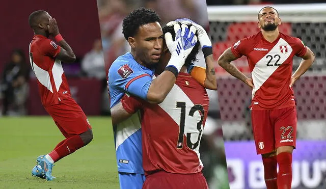 Los jugadores de la selección peruana no ocultaron su profunda tristeza tras ser eliminados en su camino al Mundial Qatar 2022. Foto: composición/ EFE