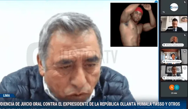 En la audiencia del juicio oral contra Ollanta Humala, se filtró video de internet. Foto: composición/ captura de Justicia TV