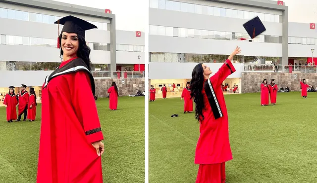 Rosángela Espinoza celebra su graduación. Foto: Instagram