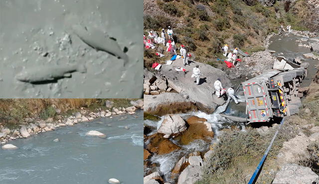 Población en general espera una reparación ambiental y limpieza del río. Además, piden que la minera Volcán se haga responsable por lo sucedido. Foto: composición LR