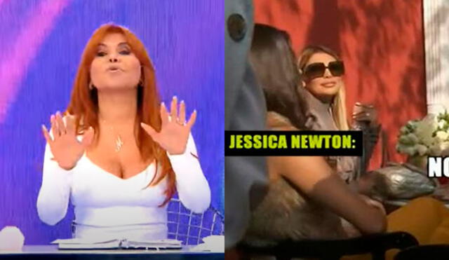 Jessica Newton no quiso hablar con reportero de Magaly Medina. Foto: captura/ATV