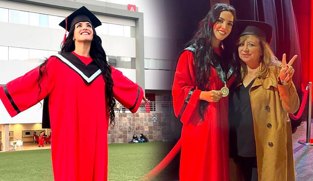 Rosángela Espinoza culminó su época universitaria y celebró su graduación a lo grande. Foto: Rosángela Espinoza/Instagram