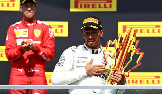 Lewis Hamilton venció a Sebastian Vettel en la última carrera en Canadá. Foto: F1