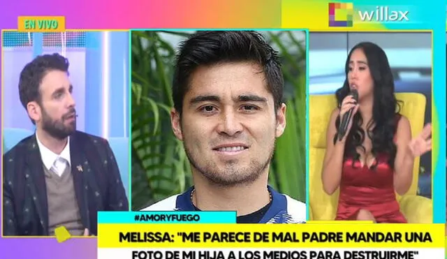 Melissa Paredes estuvo presente en  “Amor y fuego”, el 16 de junio. Foto: captura Willax