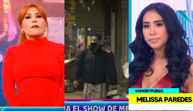 Magaly Medina estuvo atenta a cada declaración de Melissa Paredes en "Amor y fuego" y no dudó en desmentirla durante su programa. Foto: captura de ATV
