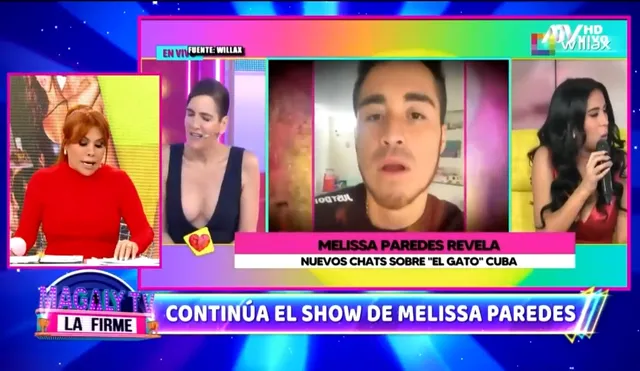 La entrevista a Melissa Paredes en “Amor y Fuego” fue también comentada por Magaly Medina. Foto: ATV.