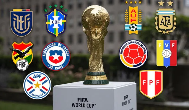 Las 10 selecciones de Conmebol podrían coincidir en un solo Mundial. Foto: composición La República/ AFP
