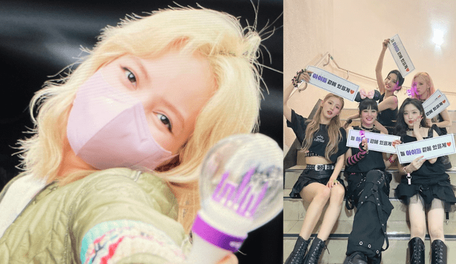 Lisa de BLACKPINK vivió un momento de diversión en el concierto de (G)I-DLE. Foto:  composición/Twitter.