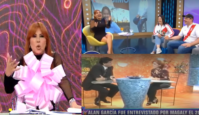 Magaly Medina entrevistó a Keiko Fujimori y a Alan García. Foto: Captura ATV