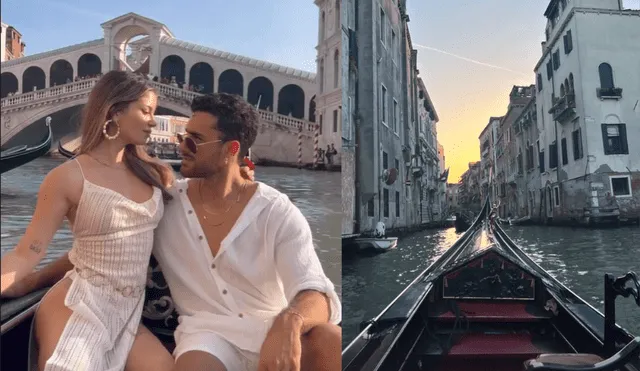 Flavia Laos y Austin Palao desbordan amor en Italia. Foto: Flavialaosu/Instagram