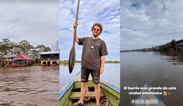 Luisito Comunica quedó sorprendido ante el Barrio de Belén en Iquitos. Foto: Luisito Comunica/Instagram