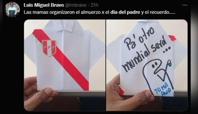 Miles de usuarios en redes sociales ya comparten estas divertidas imágenes para festejar a papá en su día. Foto: captura de Twitter