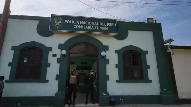 El presunto agresor quedó detenido en la Comisaría de Tumán a la espera que la Fiscalía tome el caso. Foto: Rosa Quincho/URPI-LR
