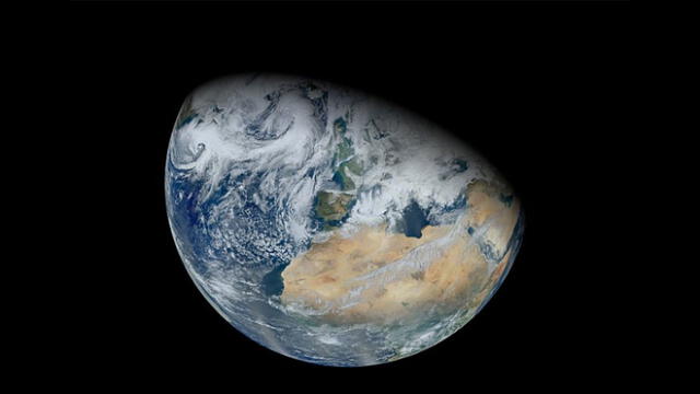 Durante el solsticio de invierno en el hemisferio sur, el norte apunta directamente al Sol. Foto: NASA