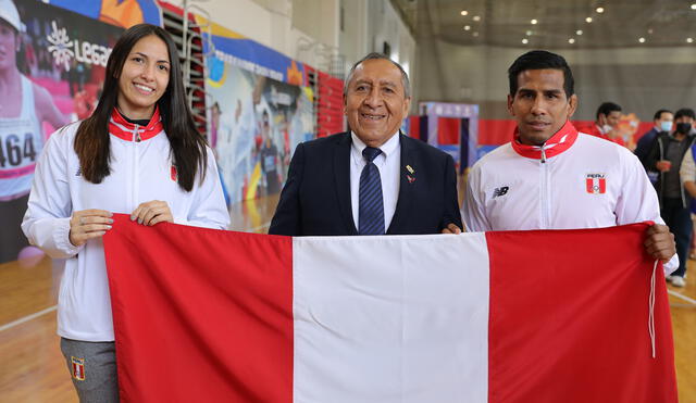 María Luisa Doig y Juan Miguel Postigos serán los abanderados en los XIX Juegos Bolivarianos Valledupar 2022. Foto: IPD