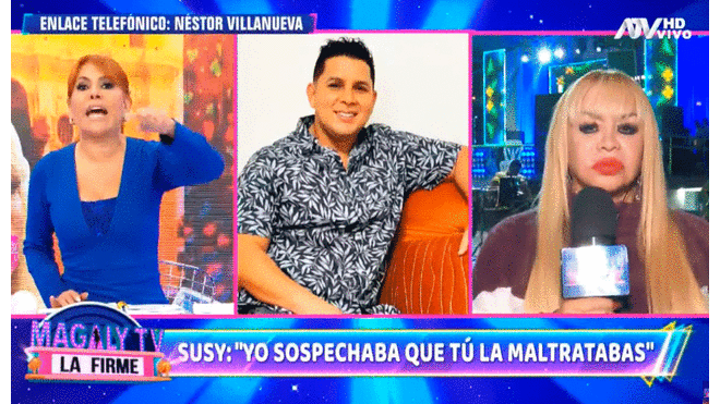 Magaly Medina discutió con Néstor Villanueva en vivo. Foto: ATV