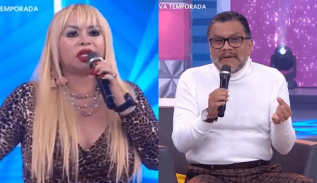 Esto es lo que hizo Susy Díaz en el set de "En boca de todos" luego de que Tomás Angulo cuestionara el testimonio de Flor Polo. Foto: composición/capturas de América TV