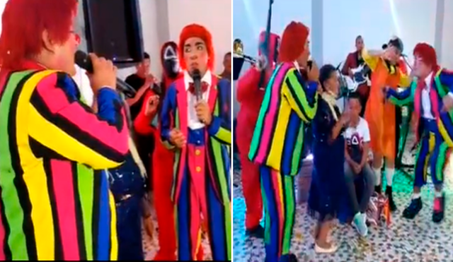 Los payasos hicieron bailar hasta al público más exigente. Foto: captura de TikTok