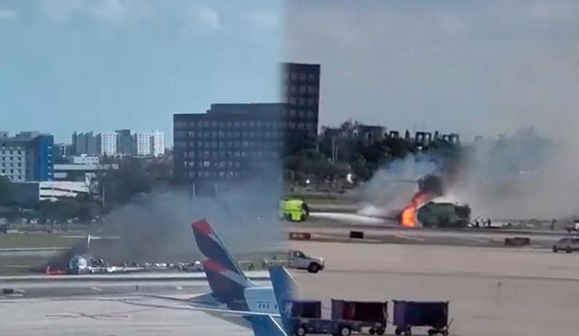 Dos pistas de aterrizaje del aeropuerto fueron cerradas tras incidente en Miami. Foto: Azteca Noticias