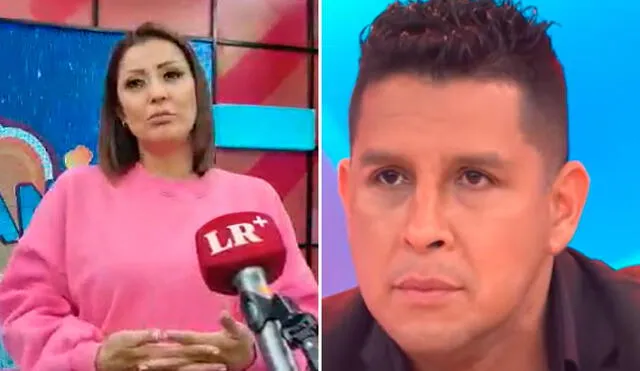 Karla Tarazona arremetió contra Néstor Villanueva por poner condición para firmarle el divorcio a Flor Polo. Foto: composición Omar Coca /  URPI-LR, captura América TV.