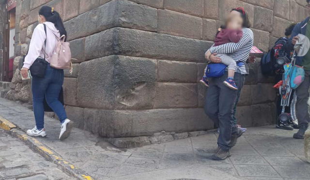 Muro inca fue dañado durante fiestas jubilares de Cusco. Foto: Urpi / La República