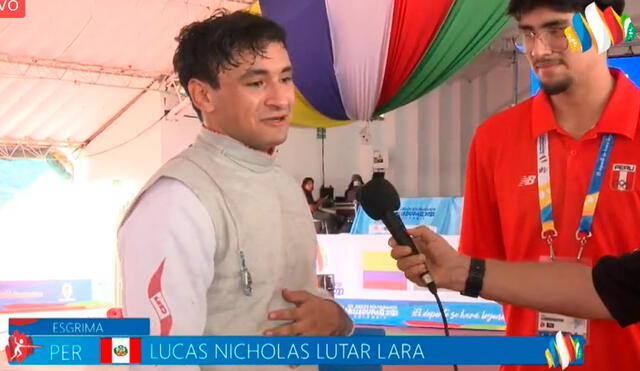 El peruano Lucas Lutar consiguió la primera medalla para el Perú. Foto: captura/Juegos Bolivarianos