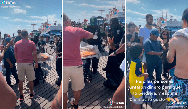 El hombre no pensaba que la Policía le decomisaría todos sus productos. Foto: composición/ captura de @estebancastillo127/TikTok