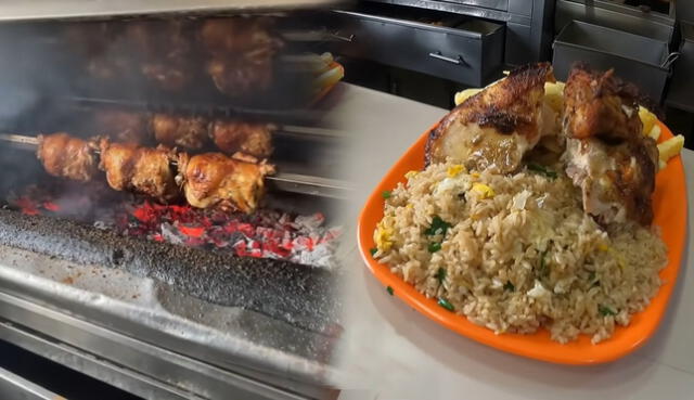 El mostrito es un plato que consiste en la combinación del arroz chaufa y el pollo a la brasa. Foto: Dilo Nomás/Youtube