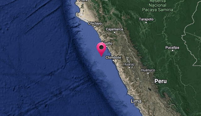 Un fuerte temblor causó alerta entre los pobladores de La Libertad. Foto: Hidrografía Perú
