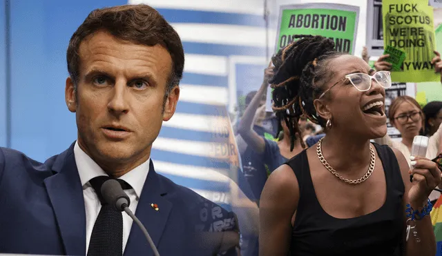 El máximo representante de Francia se pronuncia sobre la derogación de la ley que protege el aborto en Estados Unidos. Foto: composición/ AFP