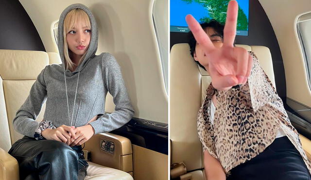 Cantante de BLACKPINK y el vocalista de BTS fueron trasladados a Europa en un avión privado. Foto: Instagram