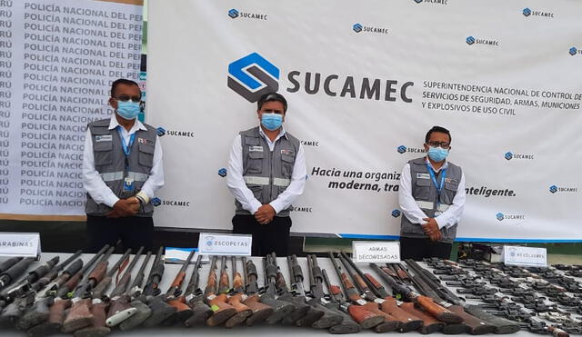 A nivel nacional todas las sedes de Sucamec recibirán las armas. Foto: Sucamec