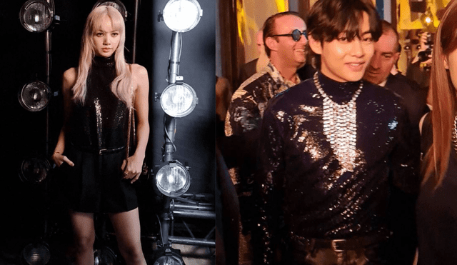 Taehyung y Lisa estuvieron juntos en la Semana de la Moda. Foto: composición/ELLE.