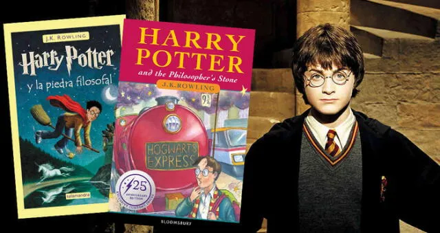 "Harry Potter y la piedra filosofal" contó con más de una portada oficial. Foto: composición/ Warner Bros./ Salamanca/ Bloomsbury
