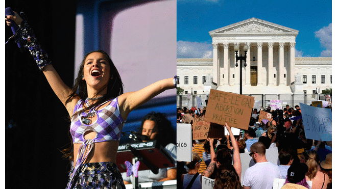 Olivia Rodrigo no apoya la decisión de la Corte Suprema de Estados Unidos sobre revocación del derecho al aborto. Foto: composición AFP/EFE
