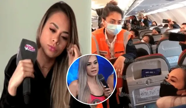 Jossmery Toledo está indignada con la reacción de los pasajeros en aerolínea Latam. Foto: composición/ capturas de América TV/Instagram
