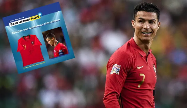 Camiseta de Cristiano Ronaldo del partido entre Portugal y Ucrania en la Eurocopa fue subastada. Foto: AFP