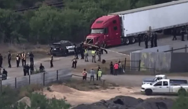 El camión se encontraba abandonado en el suroeste de San Antonio. Foto: captura de Vanguardia MX