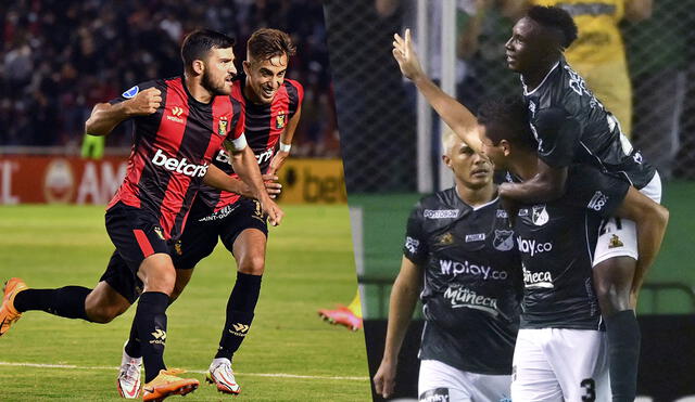 Melgar vs. Deportivo Cali: el partido de vuelta se jugará el 6 de julio. Foto: composición GLR/AFP