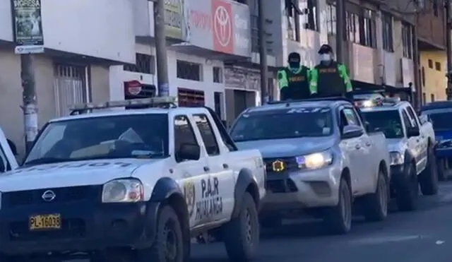 Camioneta fue conducida al Departamento de Investigación Criminal de Huamachuco. Foto: captura video de Hco TV