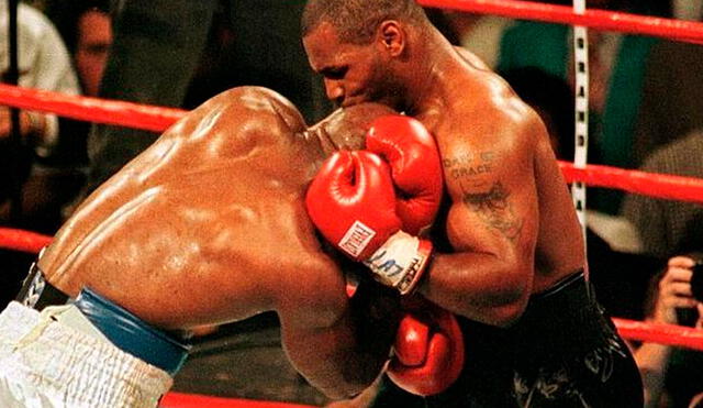 Mike Tyson y Evander Holyfield pelearon el 28 de junio de 1997. Foto: difusión