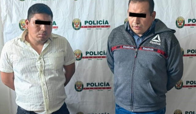 Detenidos intentaron fugar cuando vieron a la Policía. Foto: PNP