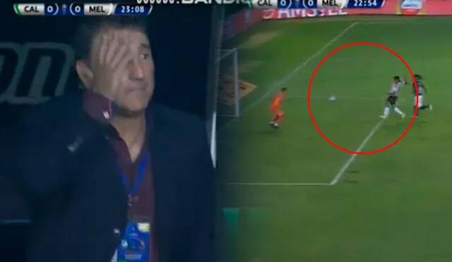 Melgar estuvo cerca del 1-0 por intermedio de Luis Iberico pero el balón se fue afuera. Foto: composición/captura DirecTV