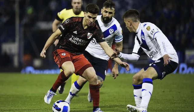 River Plate vs. Vélez: los de Liniers se fueron con el marcador 1-0 a su favor al descanso. Foto: AFP